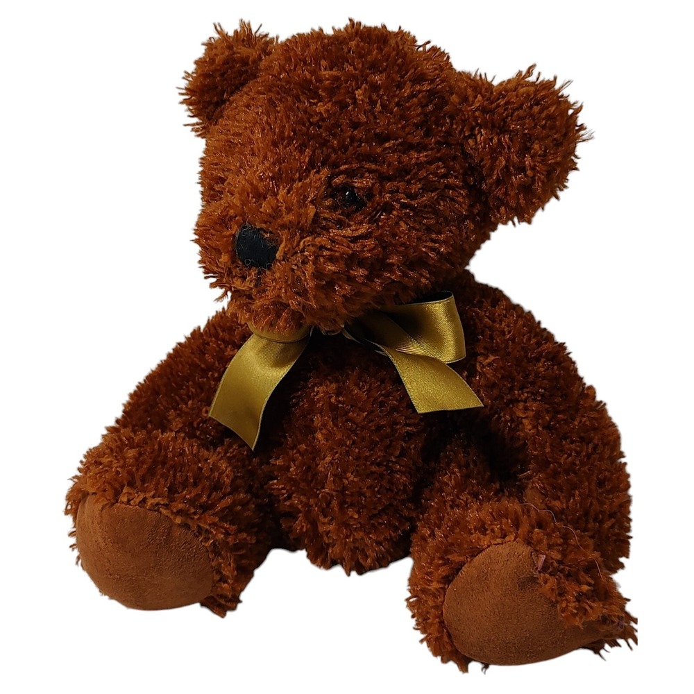 Russ Vintage Teddy Bear‎ Rust Bow Sitting Ten Inches 49555 SEE